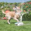 Outdoor Dog Water Fountain Dog Sprinkler Dog Paw Drinking Step on Fountain Dog Toy for Drinking 2 Spray Modes 66in Water Hose