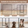 Dog Playpen Indoor Outdoor, 24" Height 8 Panels Fence with Anti-Rust Coating, Metal Heavy Portable Foldable Dog Pen for Large, Medium Small Dogs RV Ya