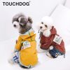 Touchdog 'Cloudburst' Waterproof Reversible Dog Raincoat