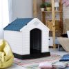 Dog House Made of Plastic with Ventilation System and Fastening Device